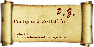 Perlgrund Zoltán névjegykártya